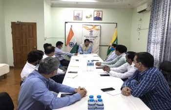 Consul General Mr. Neeraj Kumar meeting with the Indians in Mandalay (IIM) group to discuss the business scenario and opportunities in Mandalay